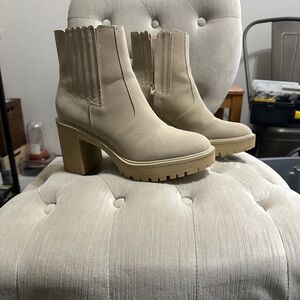 Oasis Society Beige Ankle Boots